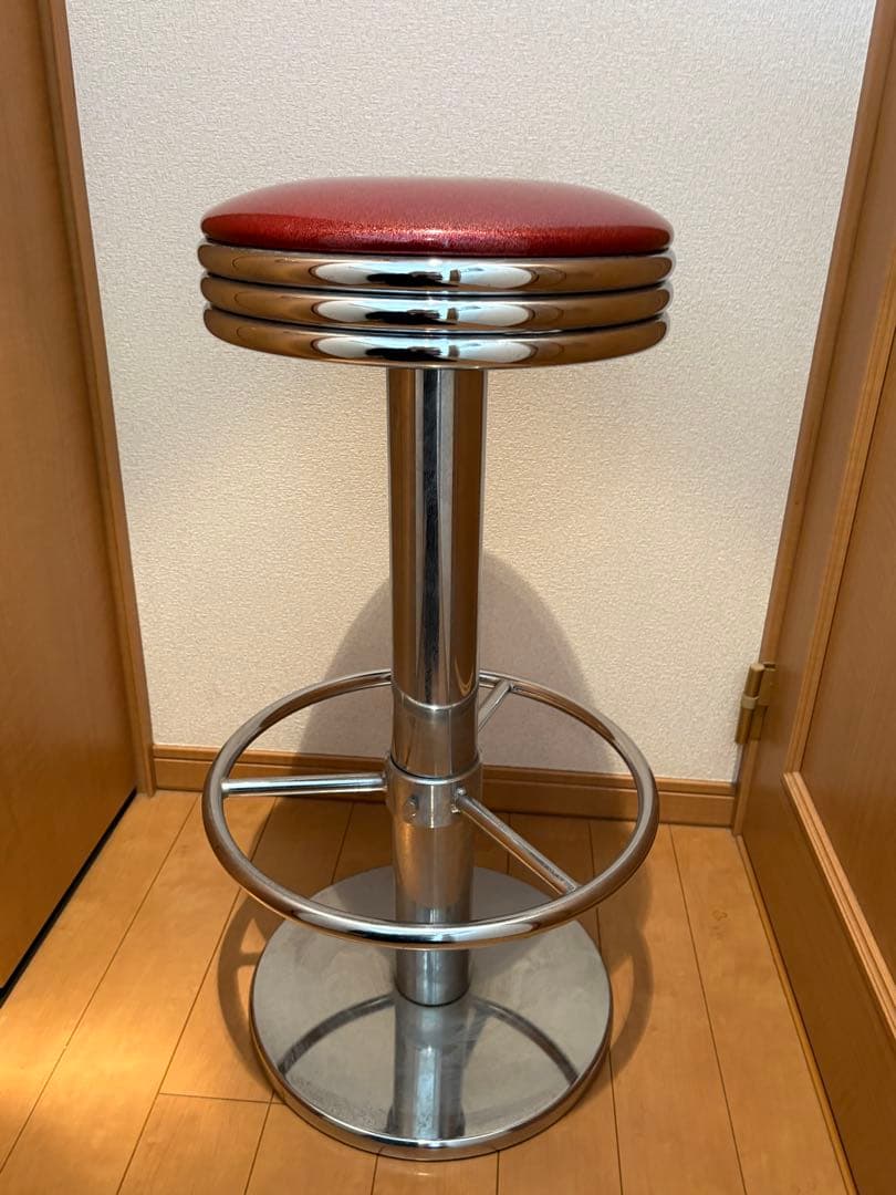 バーガーキング、赤いバーチェア、回転式、2000年代初頭