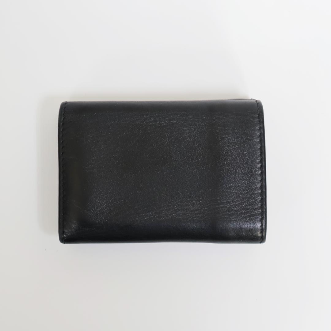 BALENCIAGA 三つ折り財布 551921 レッドロゴ 付属品付 伊勢丹