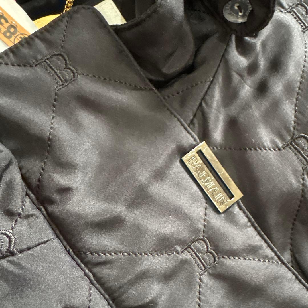 バルマン　3way ジャケット　コート　総シルク　ブルーフォックスM