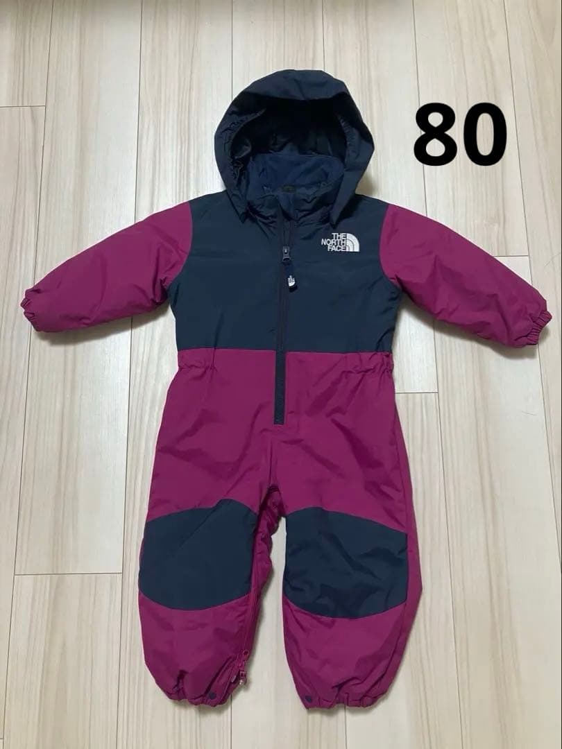 ノースフェイス スノーウェア ジャンプスーツ ピンク パープル 80cm