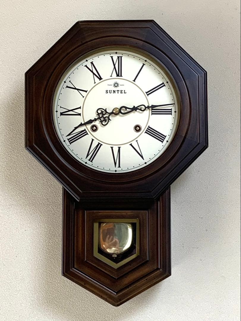 SUNTEL サンテル　時打ち振り子時計QL688クオーツ　取説付き