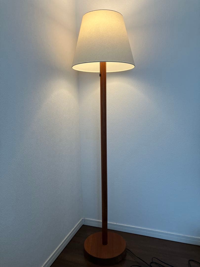 ビンテージ チーク フロアライト 動作確認済