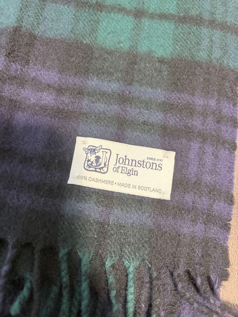 【新品】 ジョンストンズ マフラー BLACK WATCH 小判