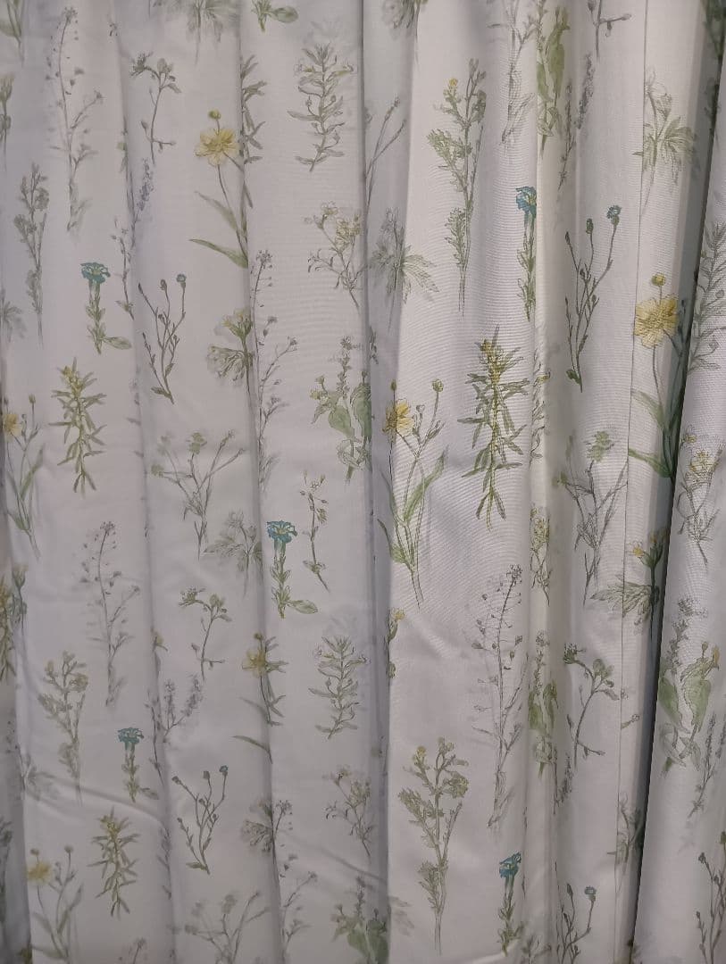 ボタニカル柄 遮光カーテン 2枚組 リバティ 150×225