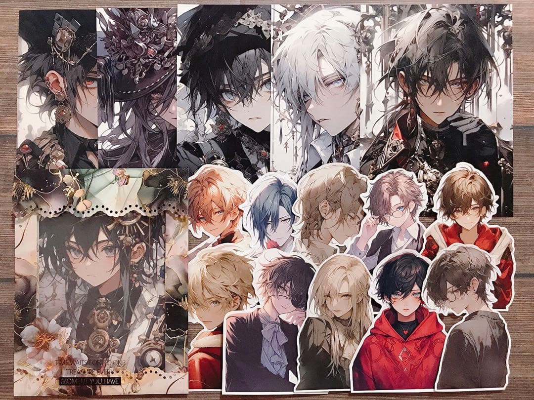 【匿名配送】コラージュシート 海外マステ 男の子素材セット NO.28