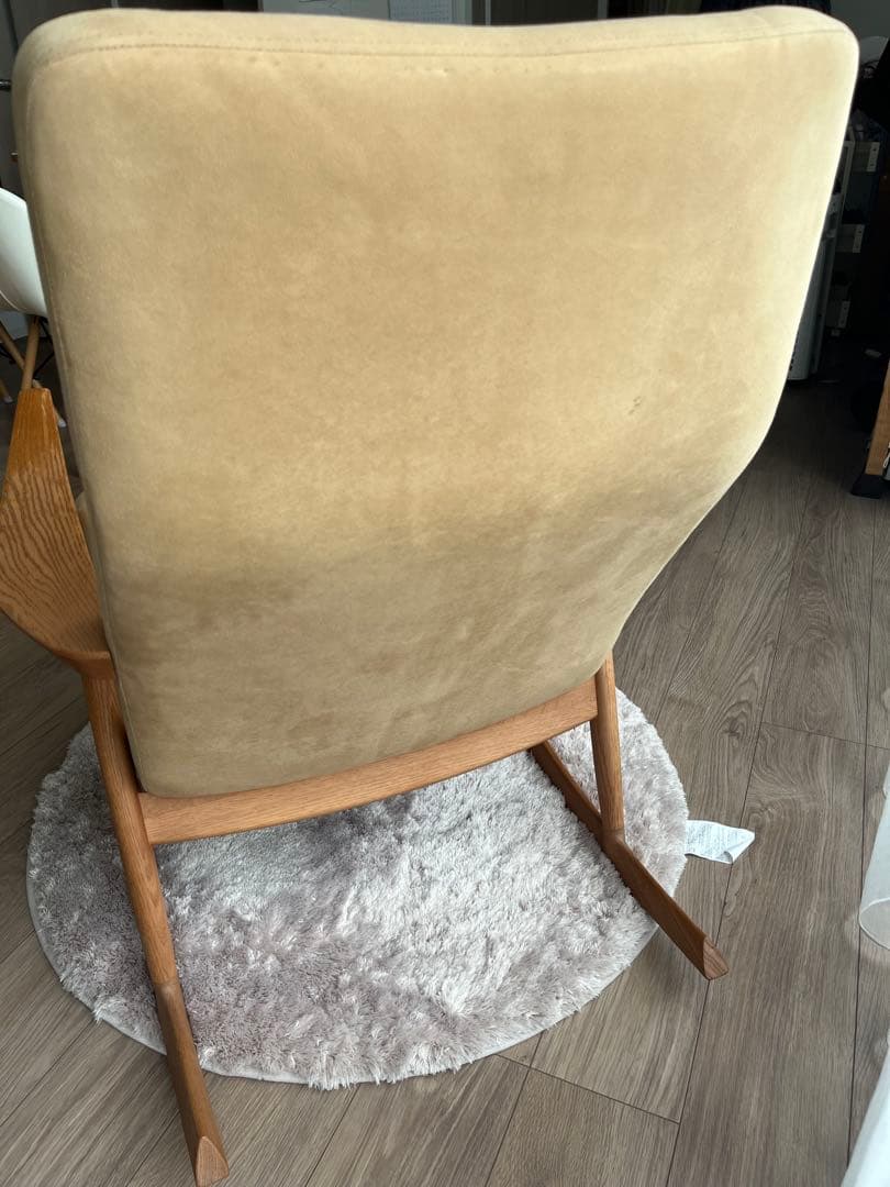 日進木工　ベージュ ロッキングチェア