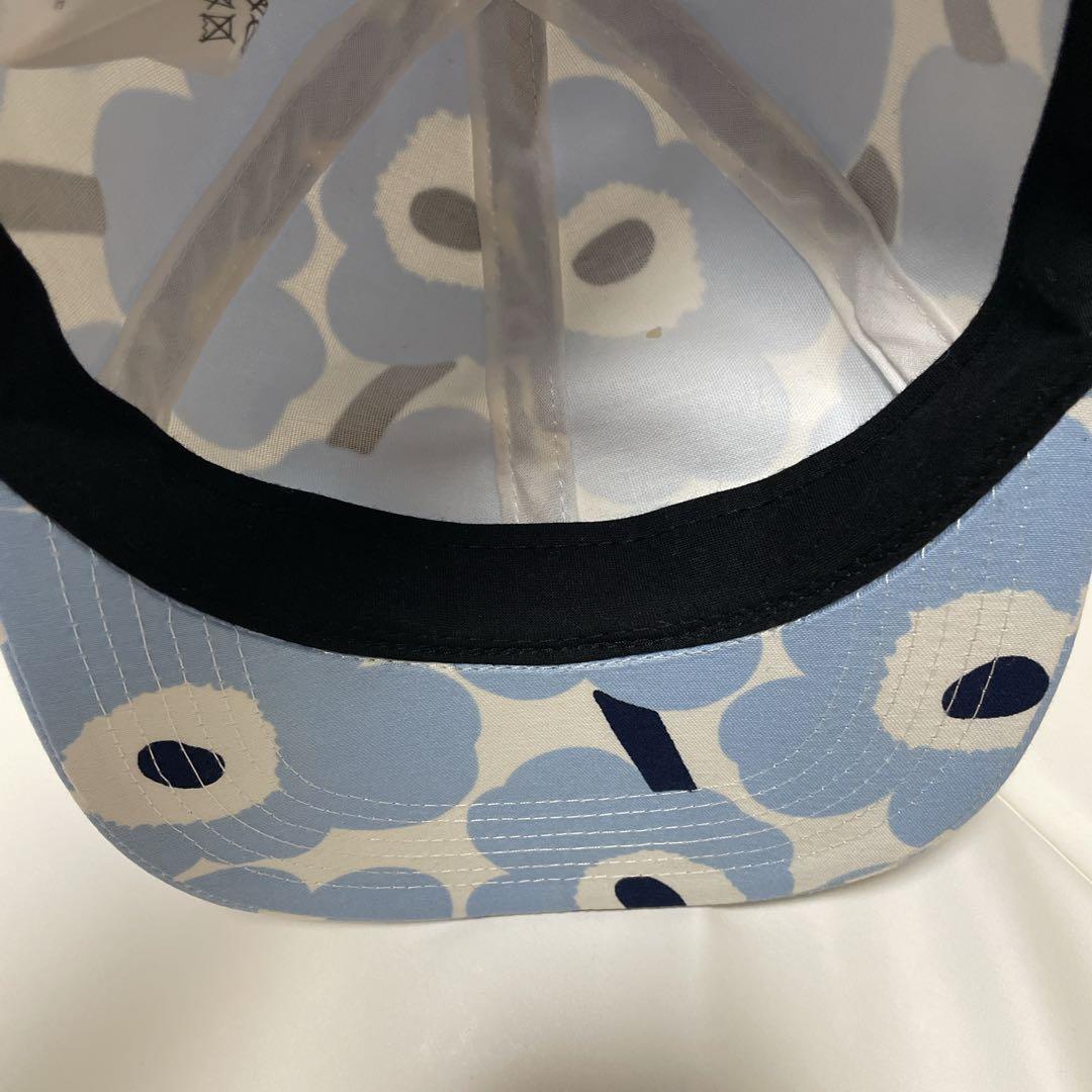 【美品・希少】マリメッコ　ウニッコ　キャップ　水色　ブルー　marimekko