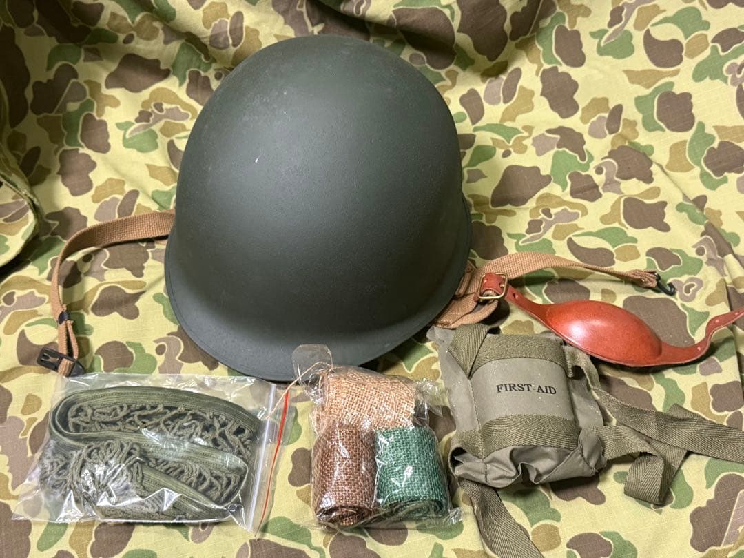 WWⅡ 米軍 M1C空挺隊用ヘルメットセット（レプリカ）サバゲ　101空挺隊