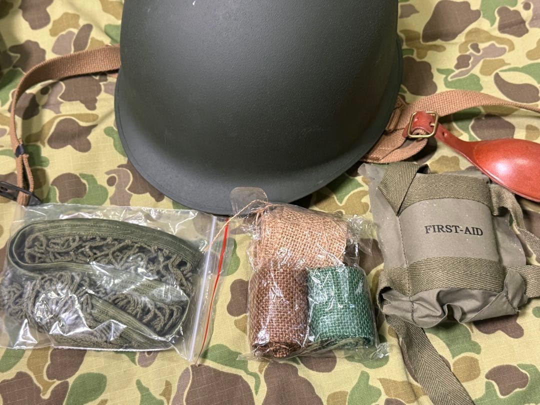 WWⅡ 米軍 M1C空挺隊用ヘルメットセット（レプリカ）サバゲ　101空挺隊