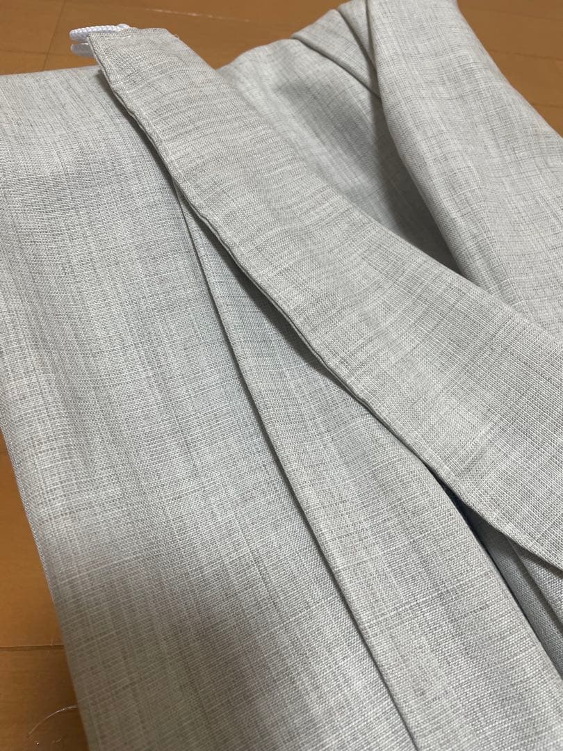 リネンライクカーテン　防炎　麻のような質感が魅力なカーテン　リゼッタ　アイボリー