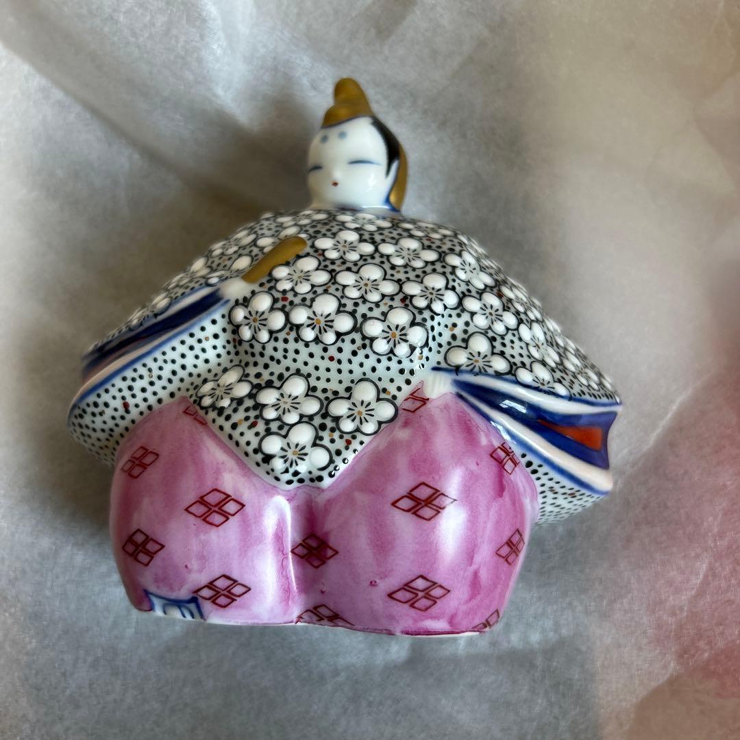 【美品】源氏雛 伊万里焼 陶器人形 萬太郎作
