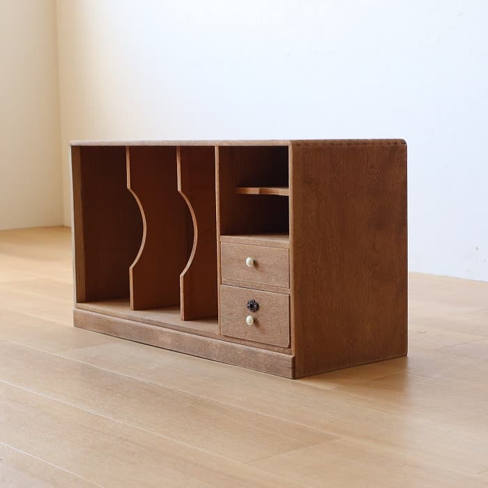 アンティーク 本棚 書棚 無塗装 ナラ材 古家具 昭和レトロ