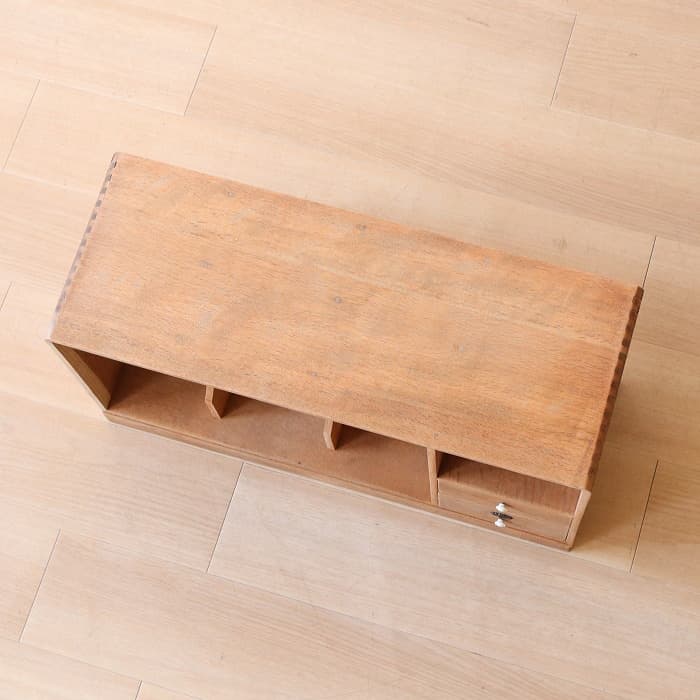 アンティーク 本棚 書棚 無塗装 ナラ材 古家具 昭和レトロ