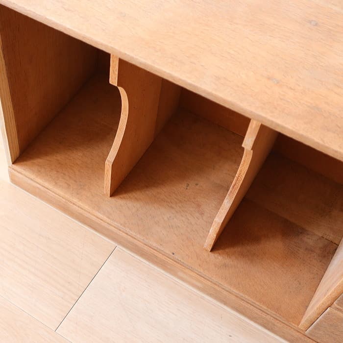 アンティーク 本棚 書棚 無塗装 ナラ材 古家具 昭和レトロ