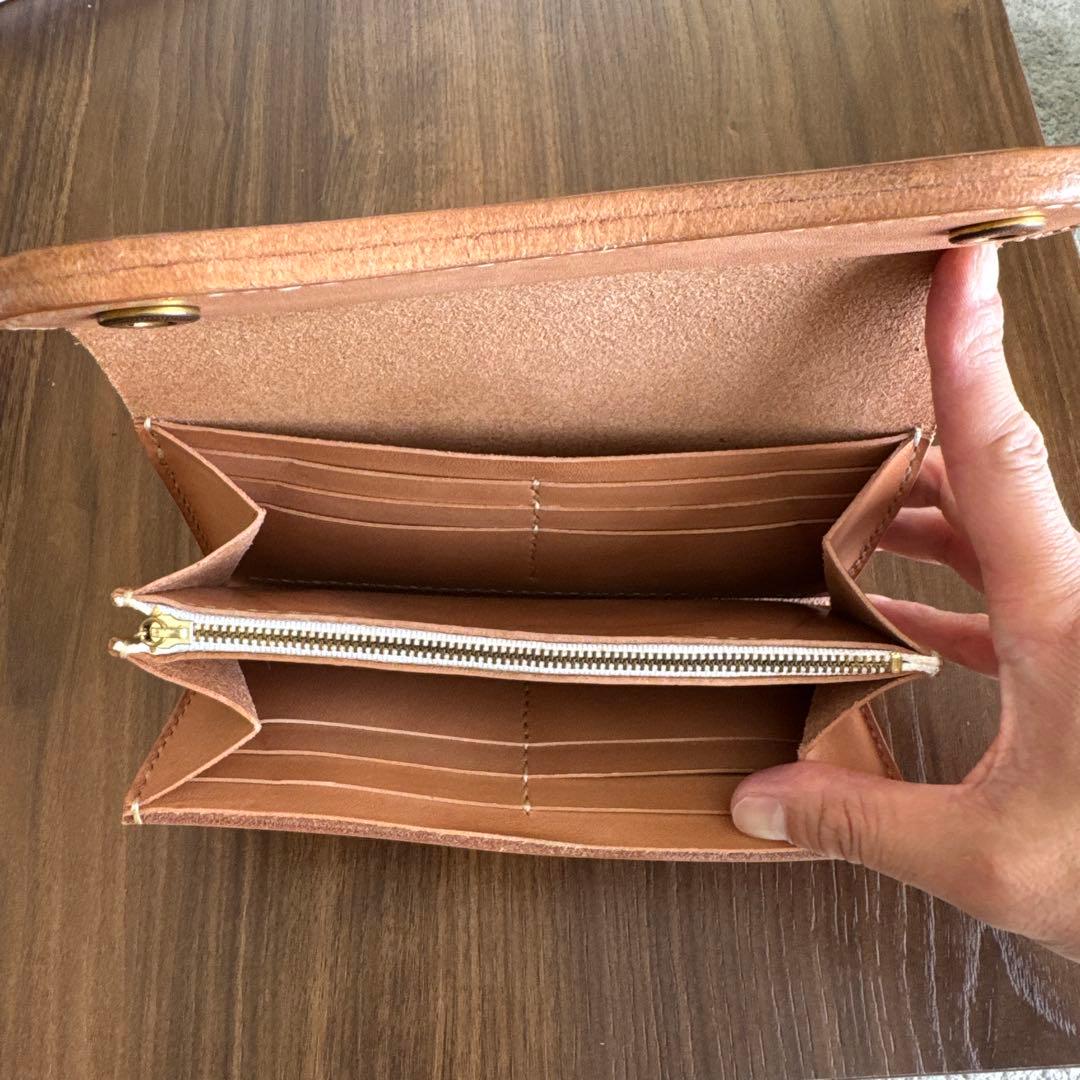 栃木レザー ナチュラルレザー 長財布