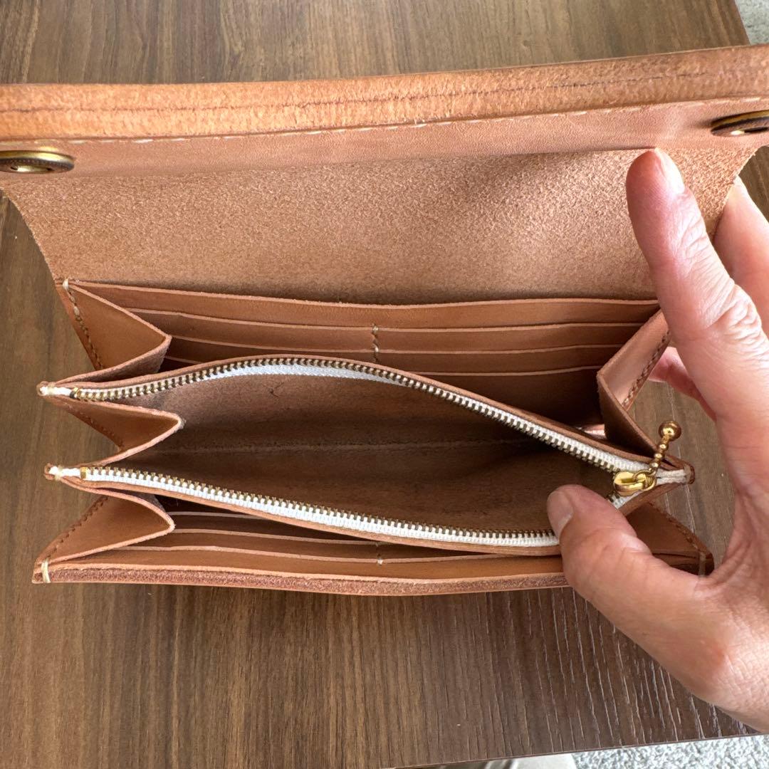 栃木レザー ナチュラルレザー 長財布