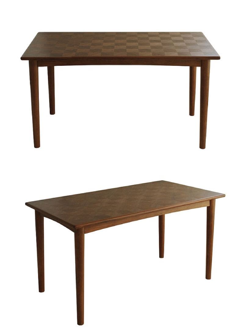 送料込み価格 Lotus 木製ダイニングテーブル 4本脚　矢張り柄