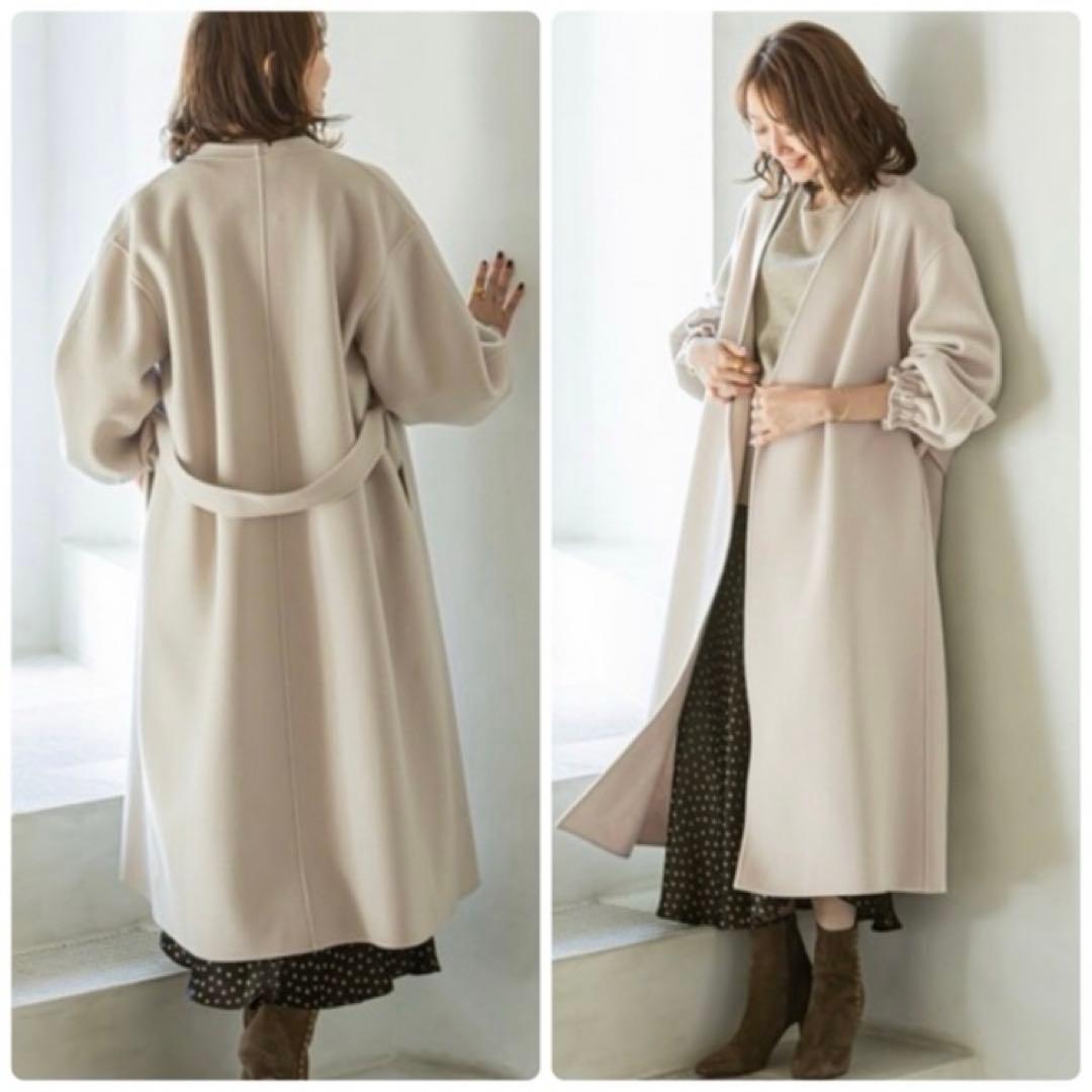 Noble リバーパフガウンコート ベージュ 新品