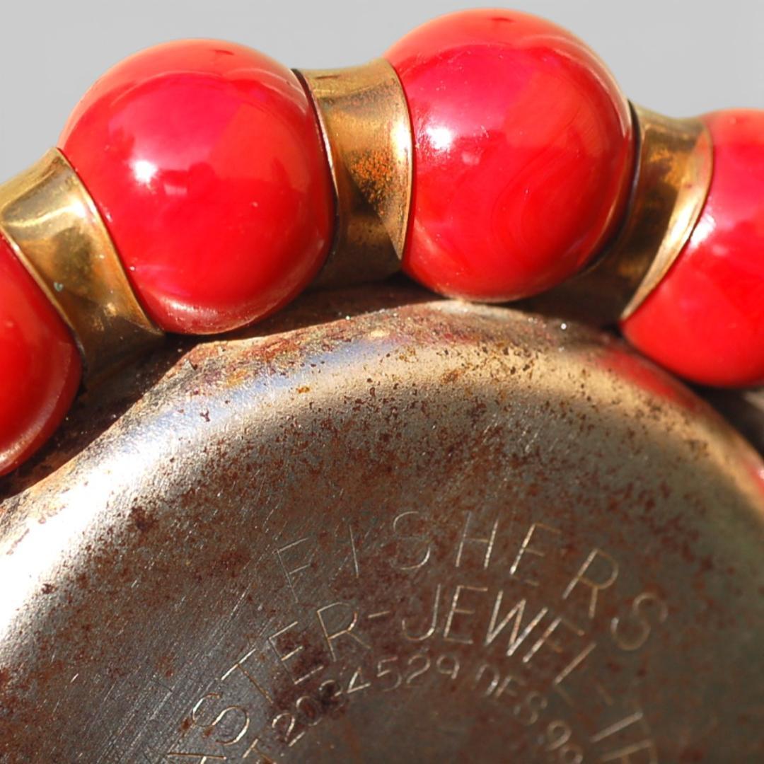 K3789 Antique 1930's FISHERS ジュエリートレイ