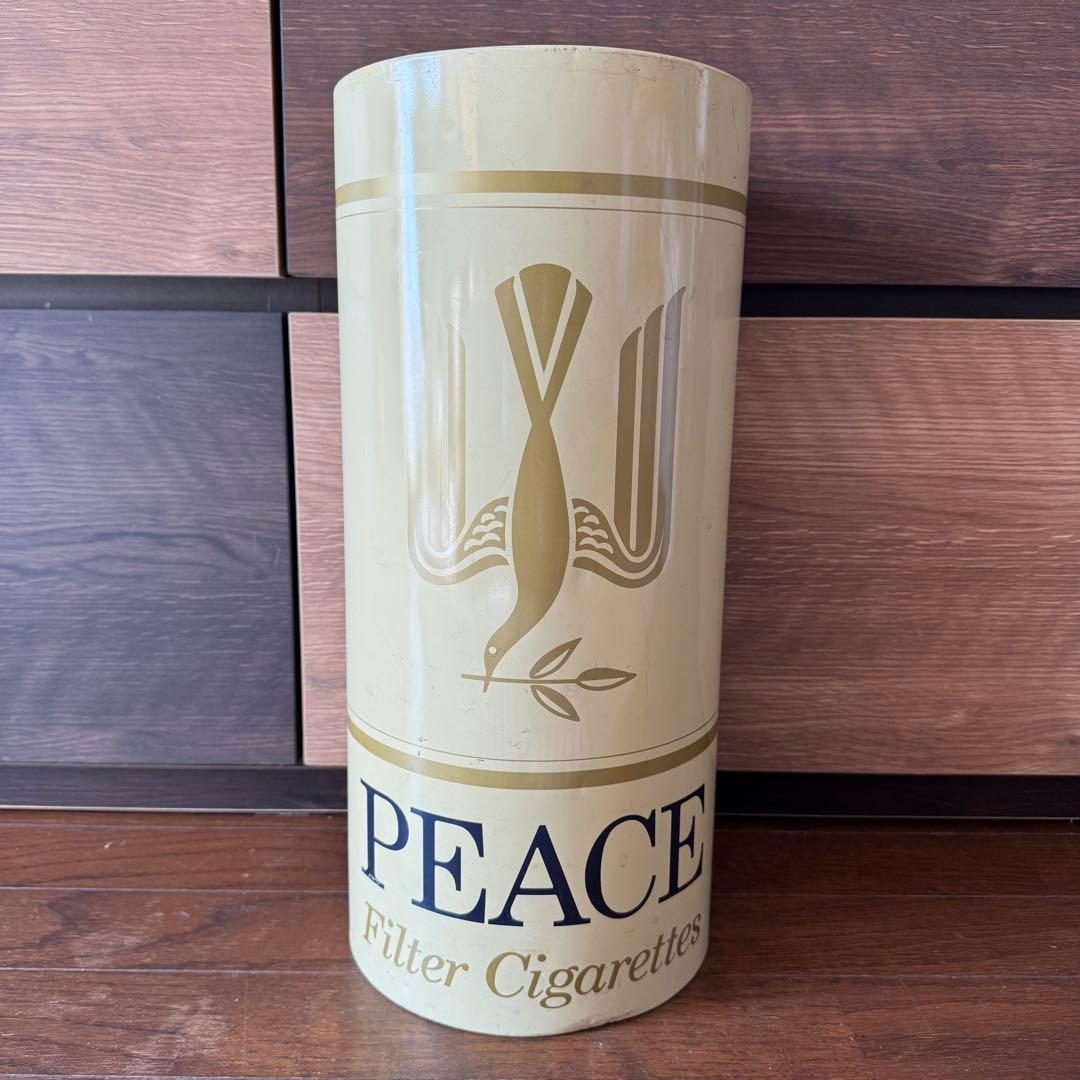 PEACE タバコ ゴミ箱缶 昭和
