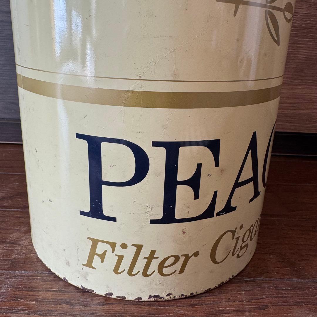 PEACE タバコ ゴミ箱缶 昭和