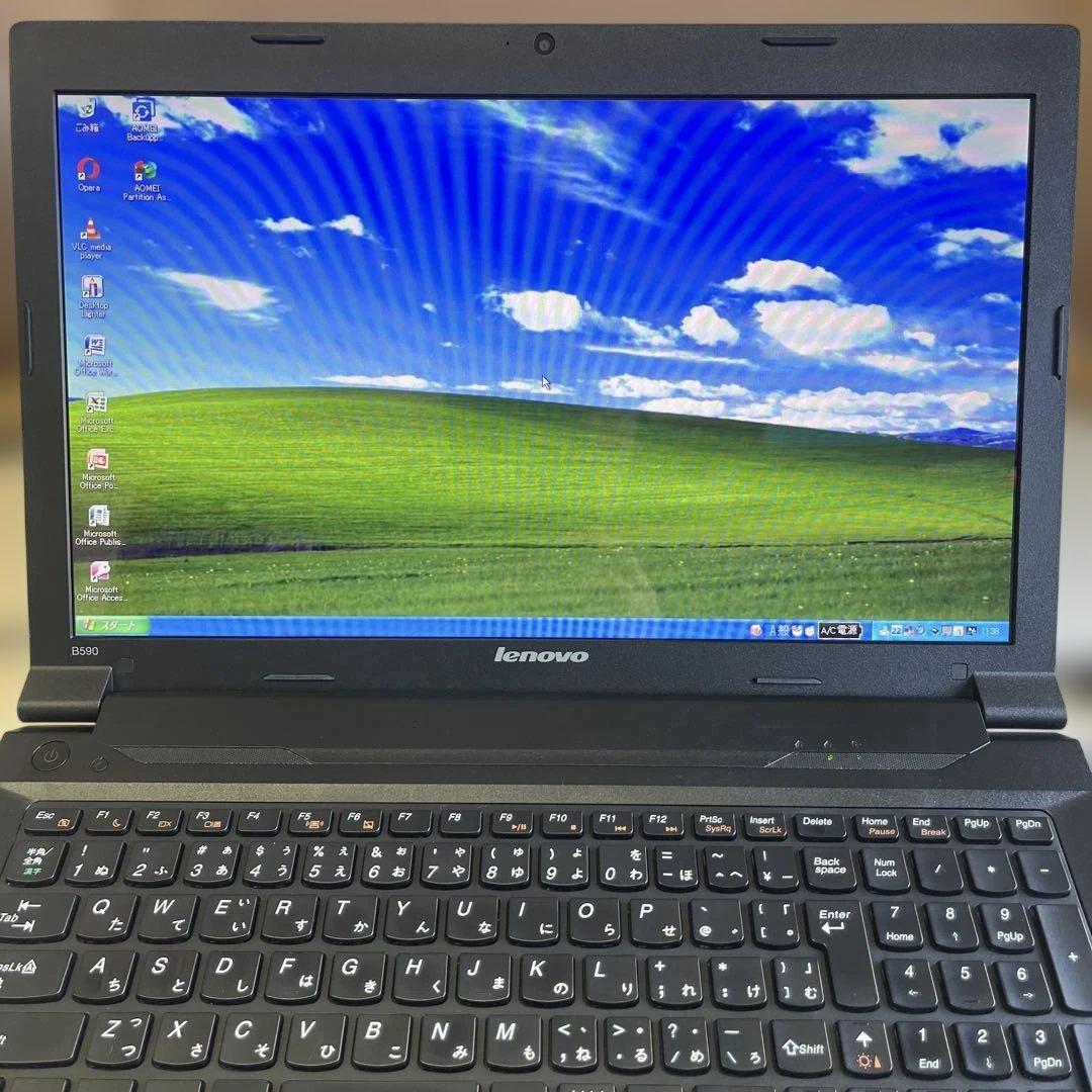☆格安美品☆WindowsXP☆レノボ15.6インチ大画面PC☆長時間バッテリー