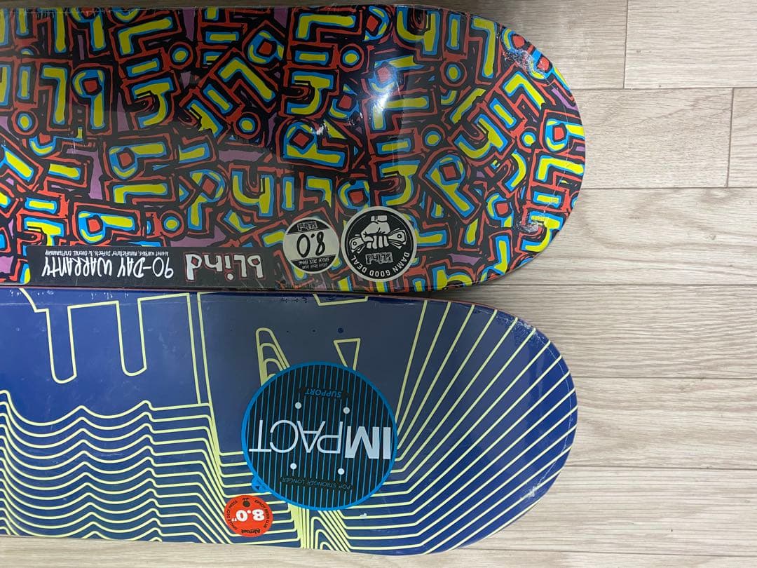 スケートデッキ　2枚セット　8インチ