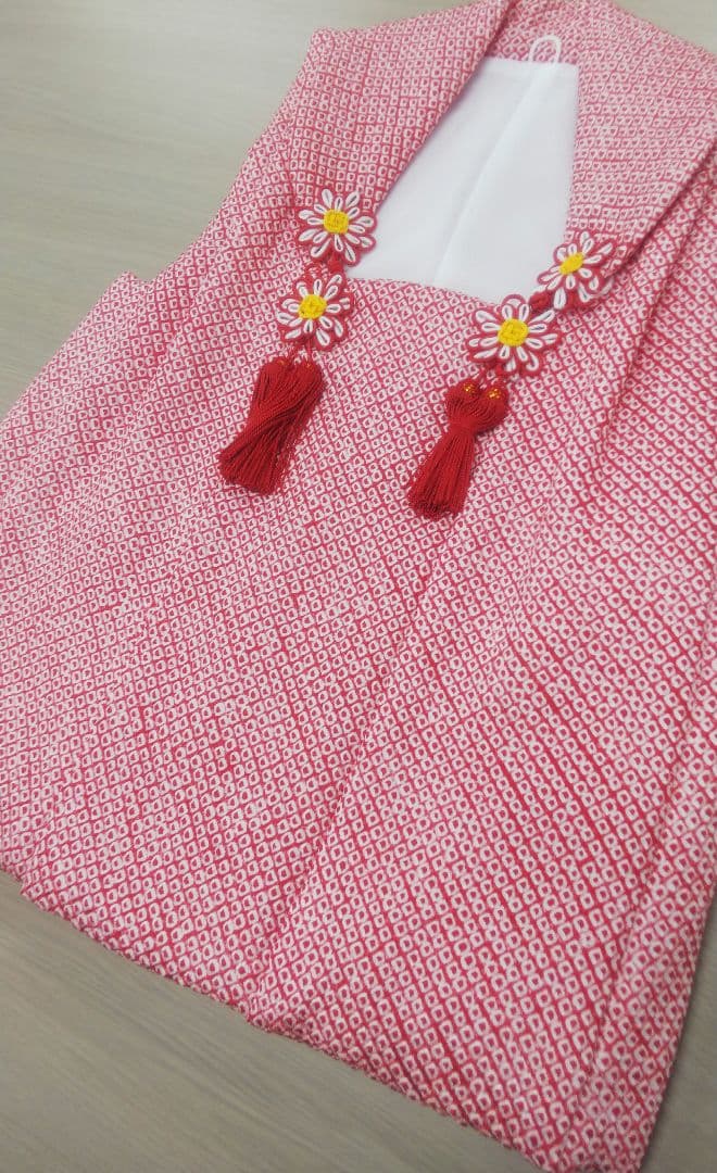 ※専用お取り置きコメント三歳お祝い着 被布コート 鹿の子絞り