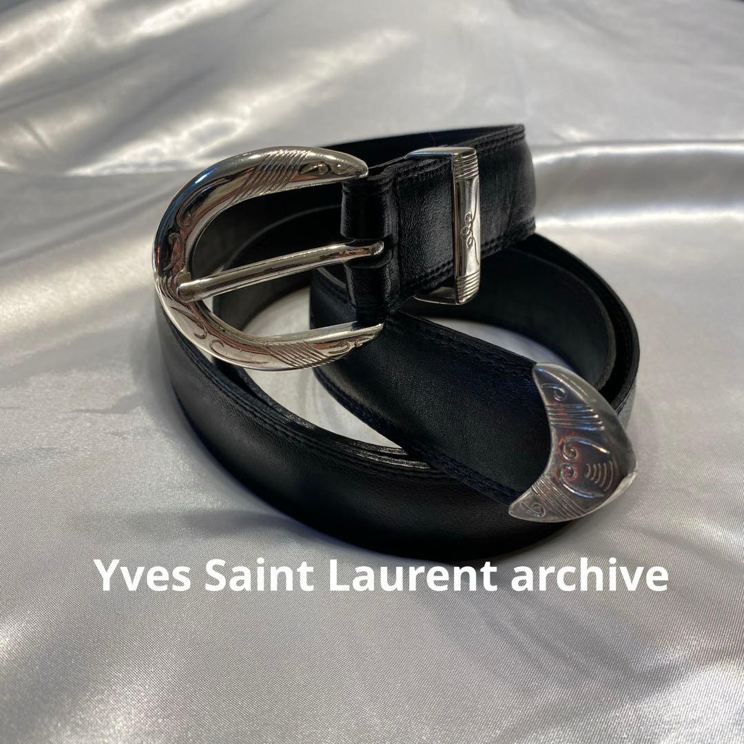 Yves Saint Laurent archive ウエスタンレザーベルト