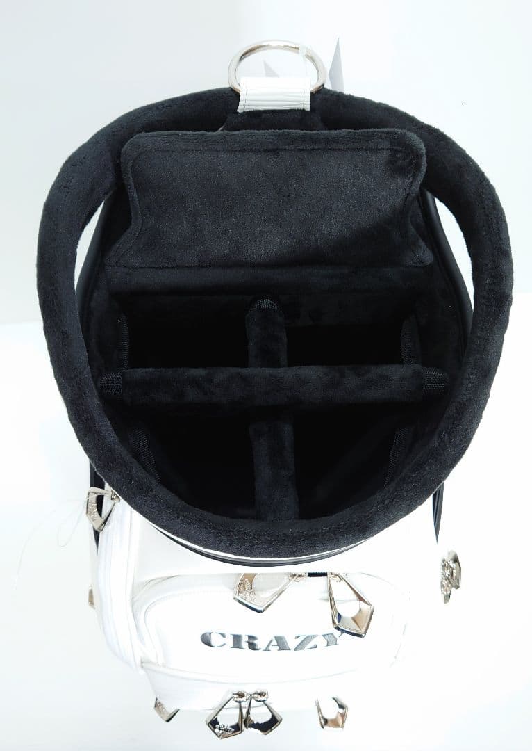 CRAZY クレイジー、キャディバッグ ホワイト【新品】