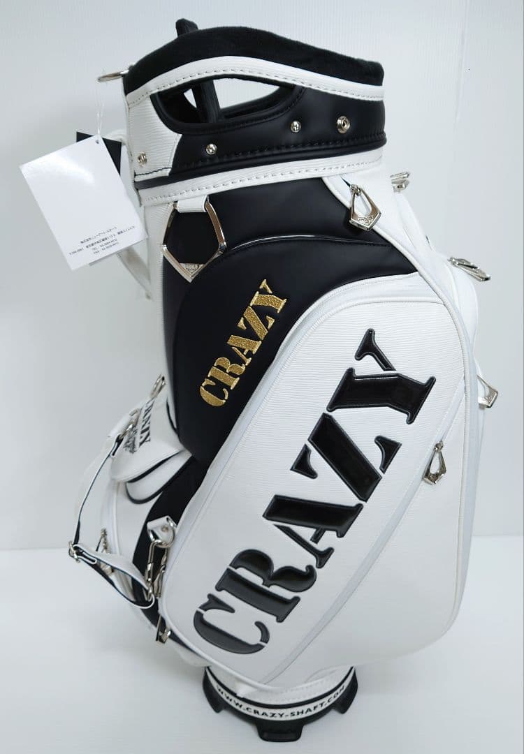 CRAZY クレイジー、キャディバッグ ホワイト【新品】