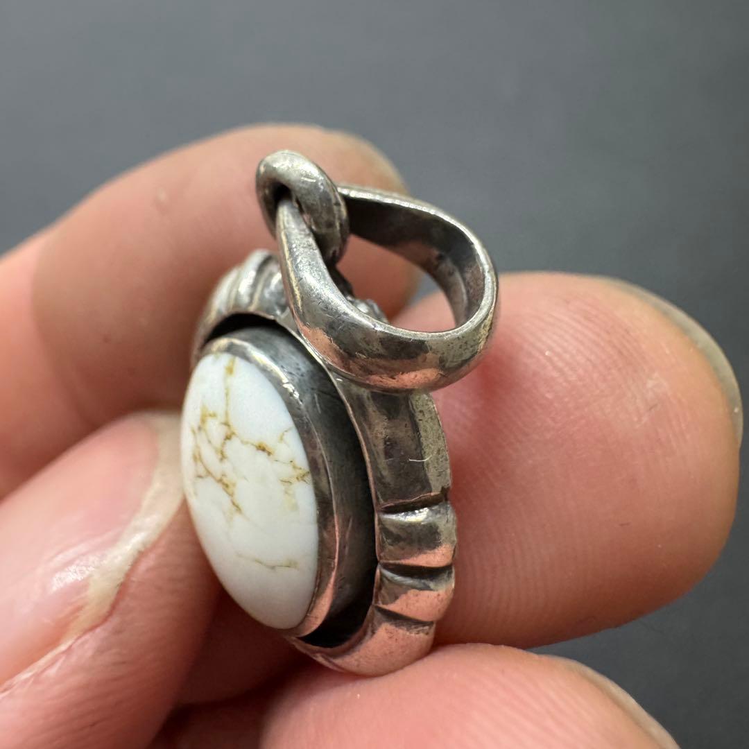 【ホワイトバッファロー sterling刻印】silver925 トップ