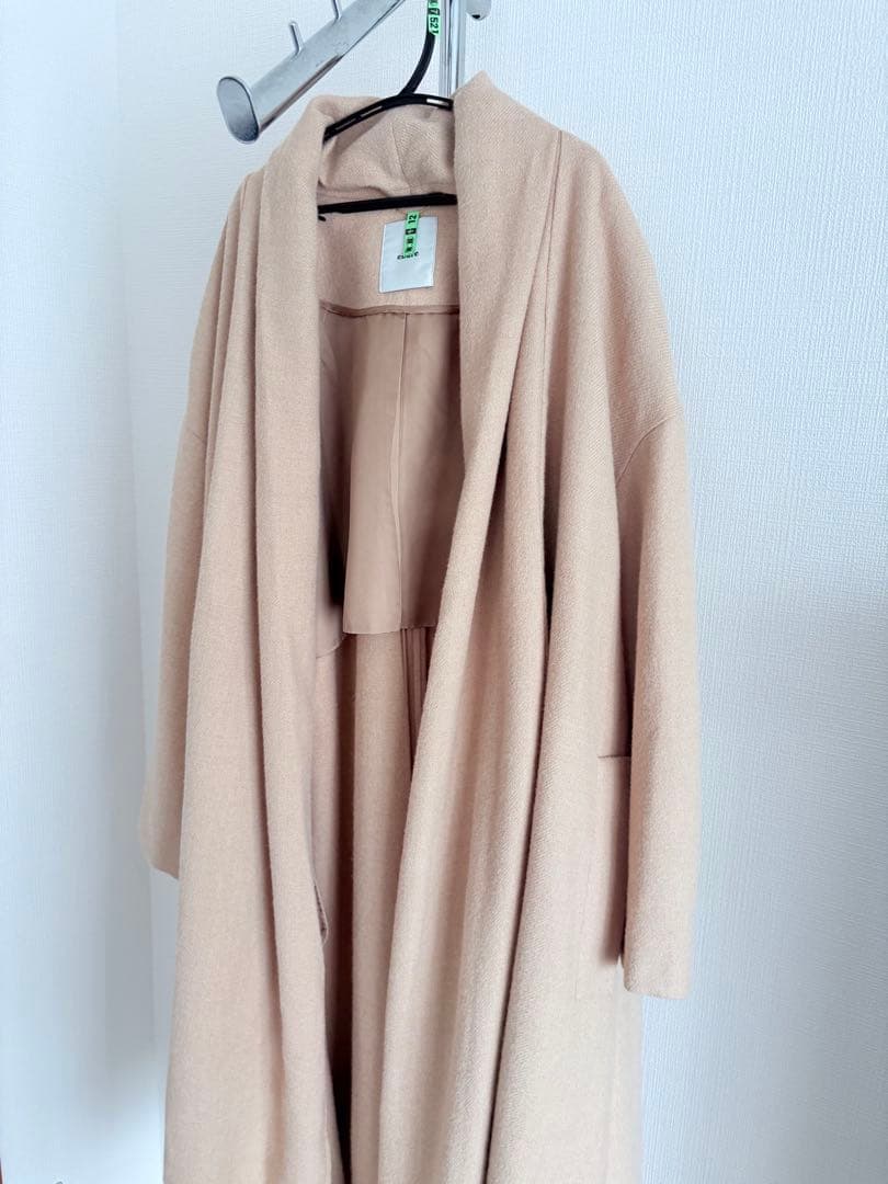 エブール アルパカ ロングコート ベージュ　36 ebure 定価16.5万