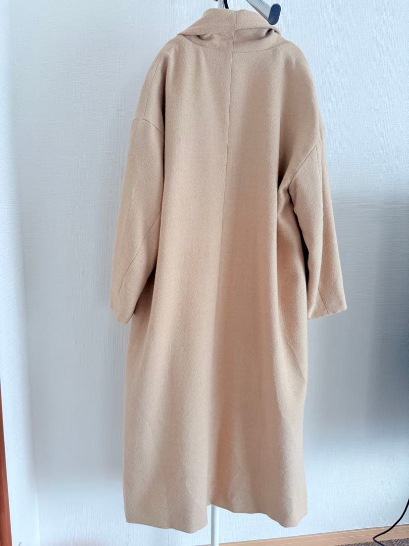 エブール アルパカ ロングコート ベージュ　36 ebure 定価16.5万