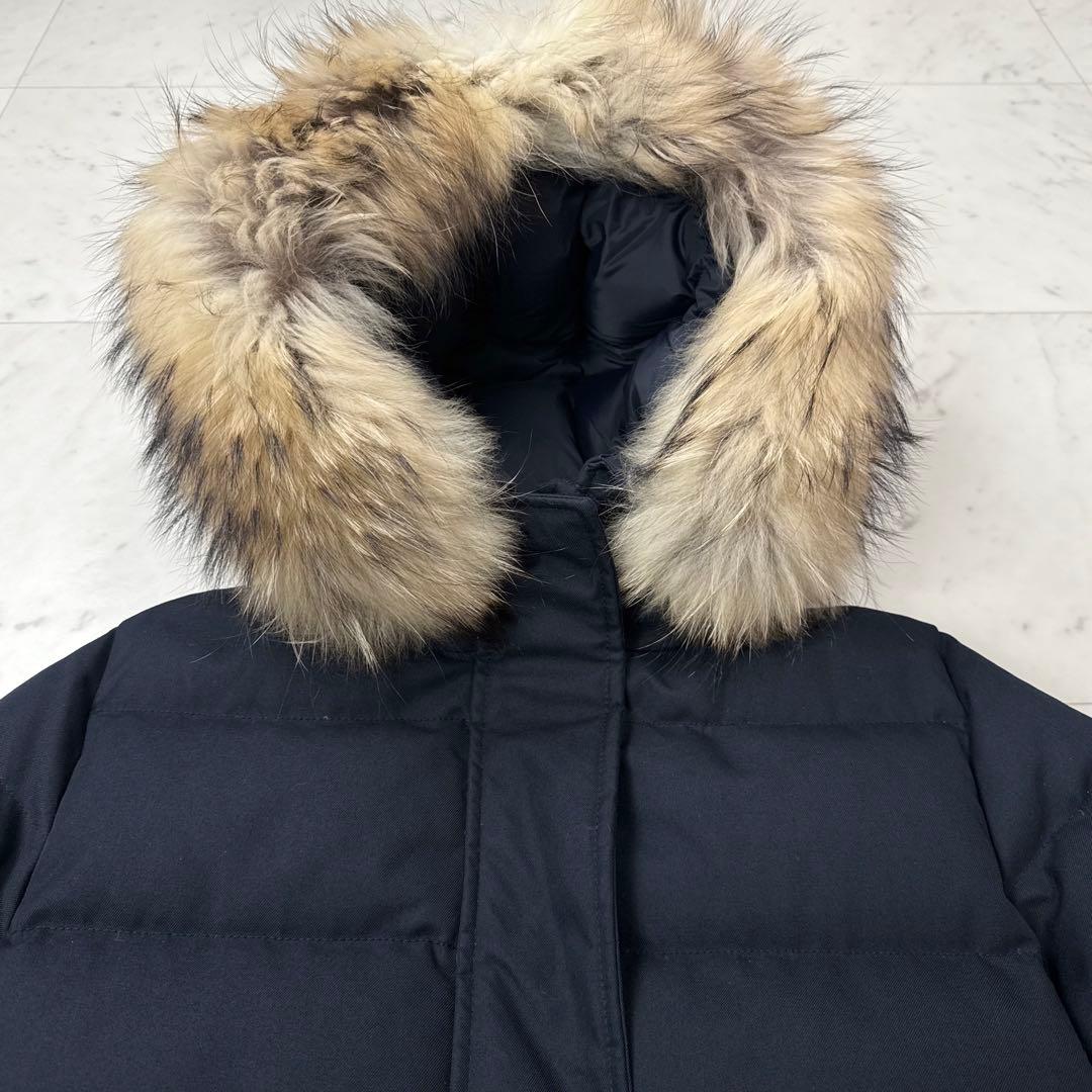 ピレネックス グルノーブル ファー ダウンコート ディープインク サイズ38