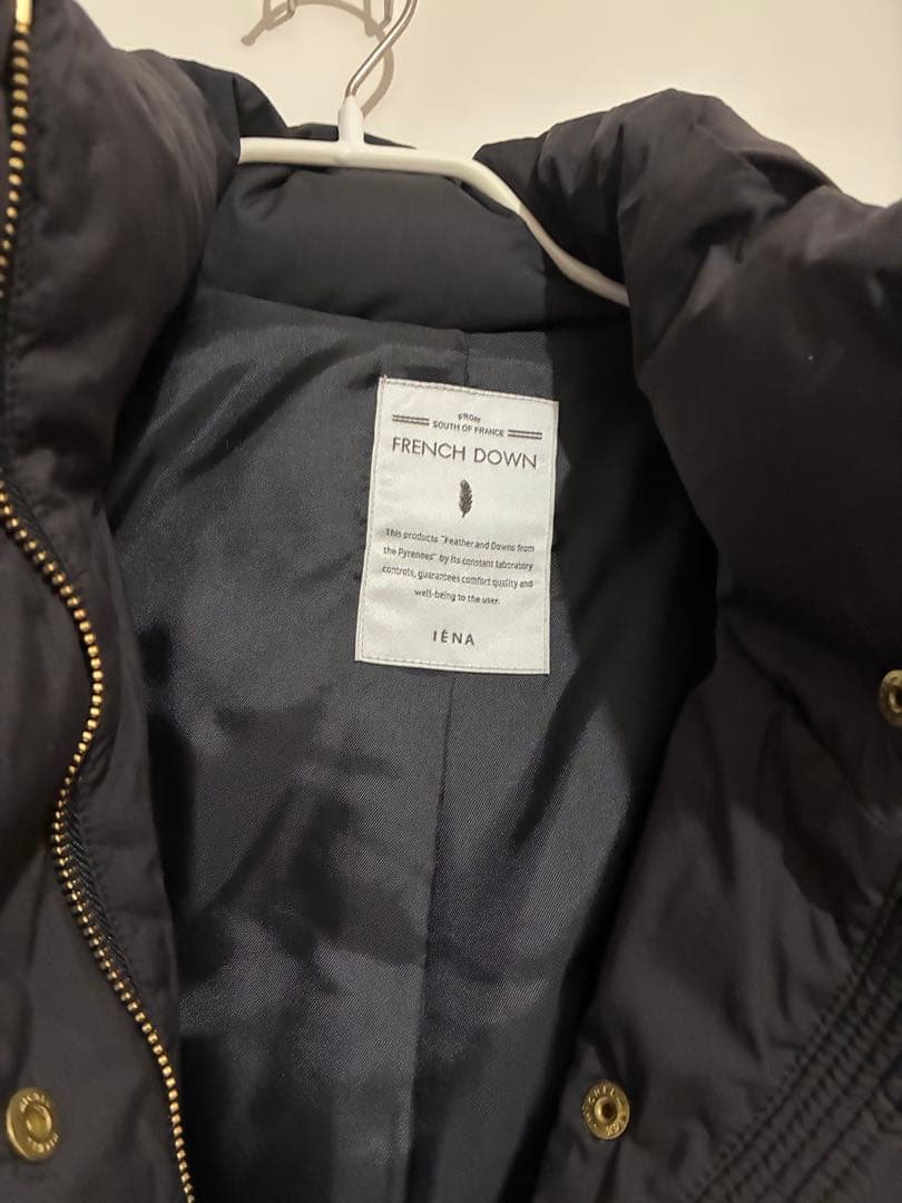 IENA FRENCH DOWN ダークグレー ロングダウンジャケット