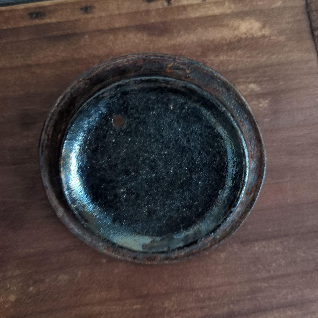 昭和レトロ　黒い鉄瓶 凹凸模様