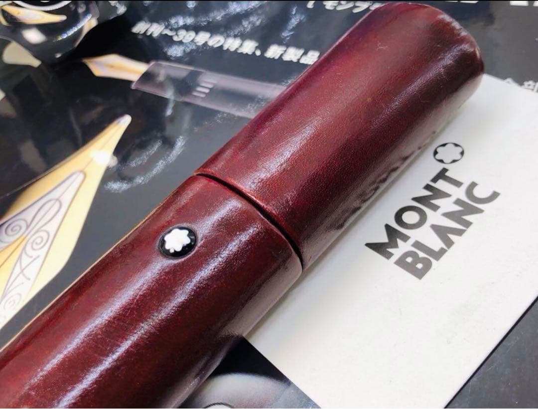 モンブラン　★巨匠ロマノメイのハンドメイド一生物★フローレンス製ペンポーチの逸品