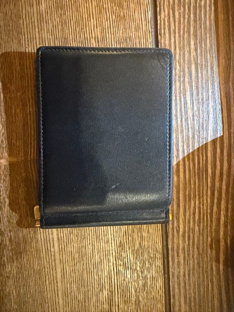 YSL 黒 レザー マネークリップ