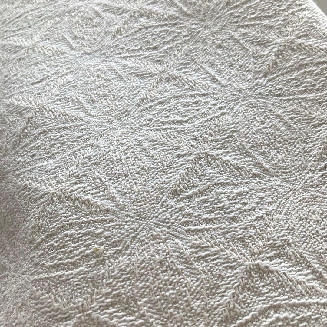 【歳末SALE】F北欧ヴィンテージ　伝統織リネンのテーブルクロス（特大サイズ）