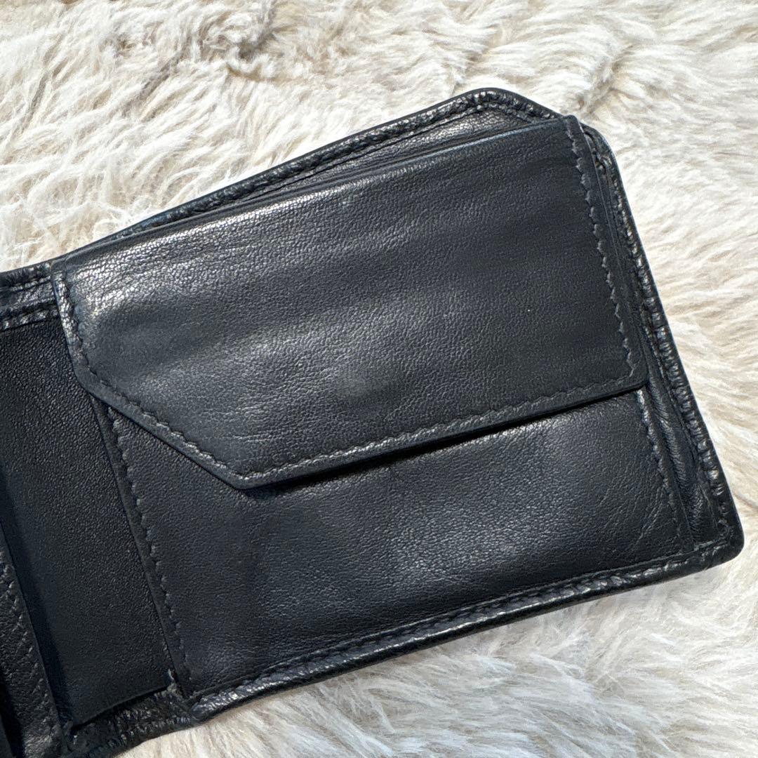 JIMMY CHOO ジミーチュウ ブラックレザー 星型エンボス 二つ折り財布