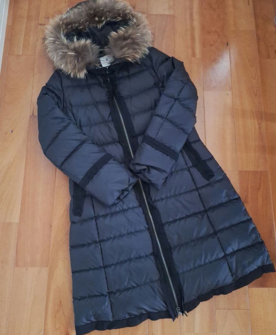 LANVIN en Bleu ブラックダウンコート 38