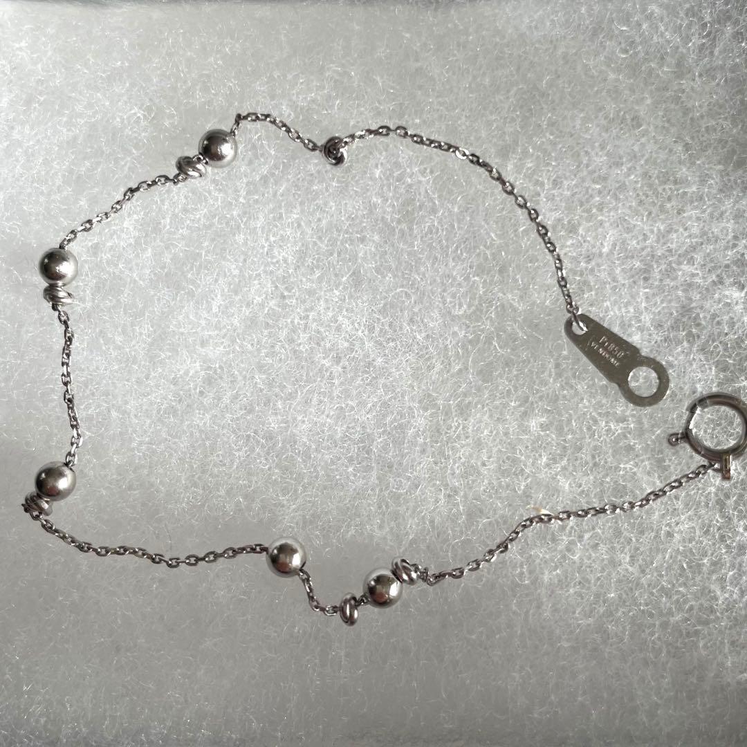 シルバー ボールチェーンブレスレット