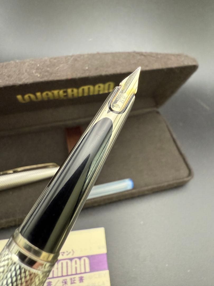 WATERMAN 万年筆 CF-77R 銀張 バーレイ