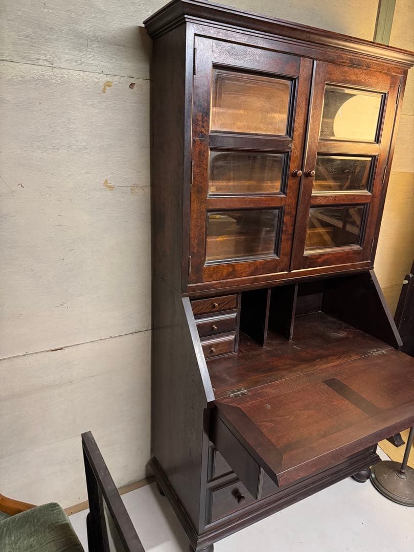 松本民芸家具 ライティングビューロー 本棚