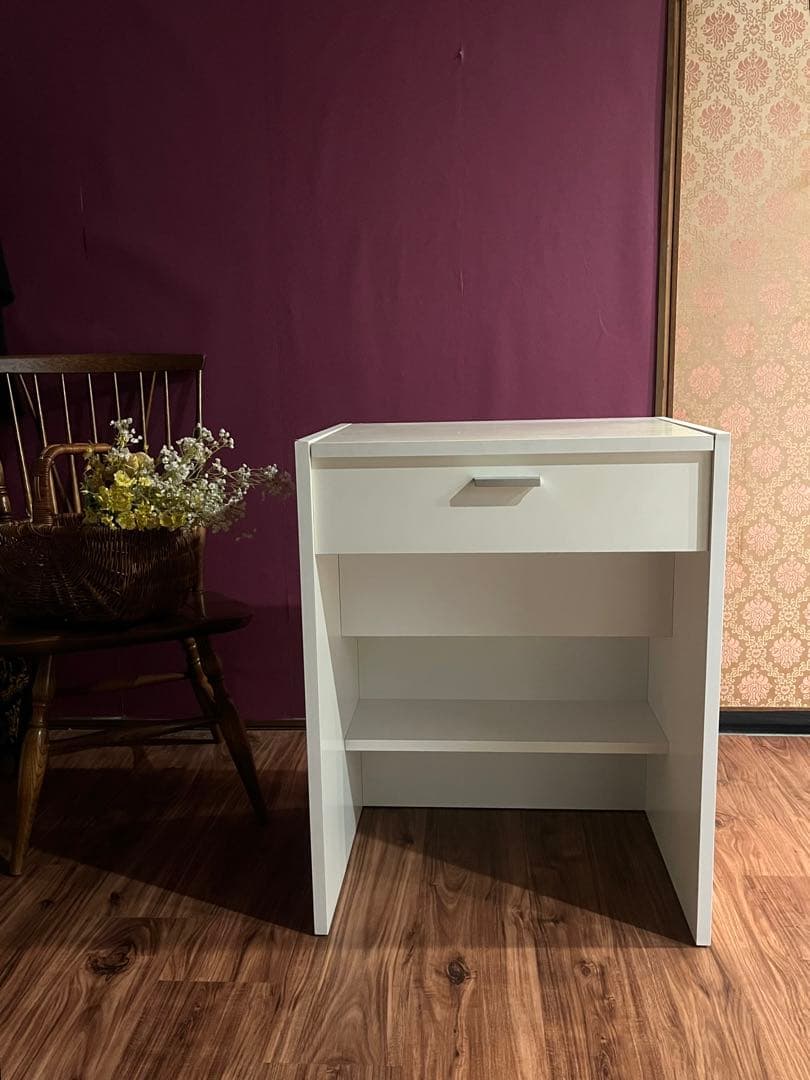 ドレッサー 鏡台 机 テーブル ホワイト 姫系 白 ロココ調 インテリア 収納式