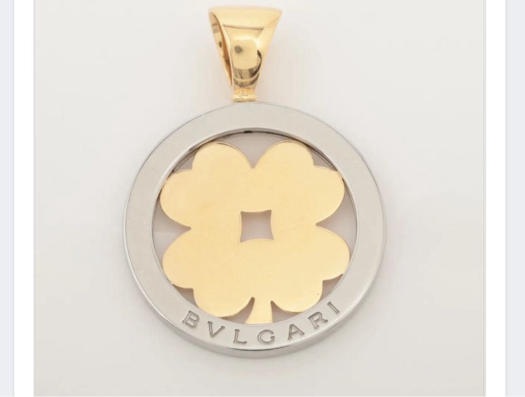 ブルガリ トンド クローバー ネックレストップ 750(YG)×SS