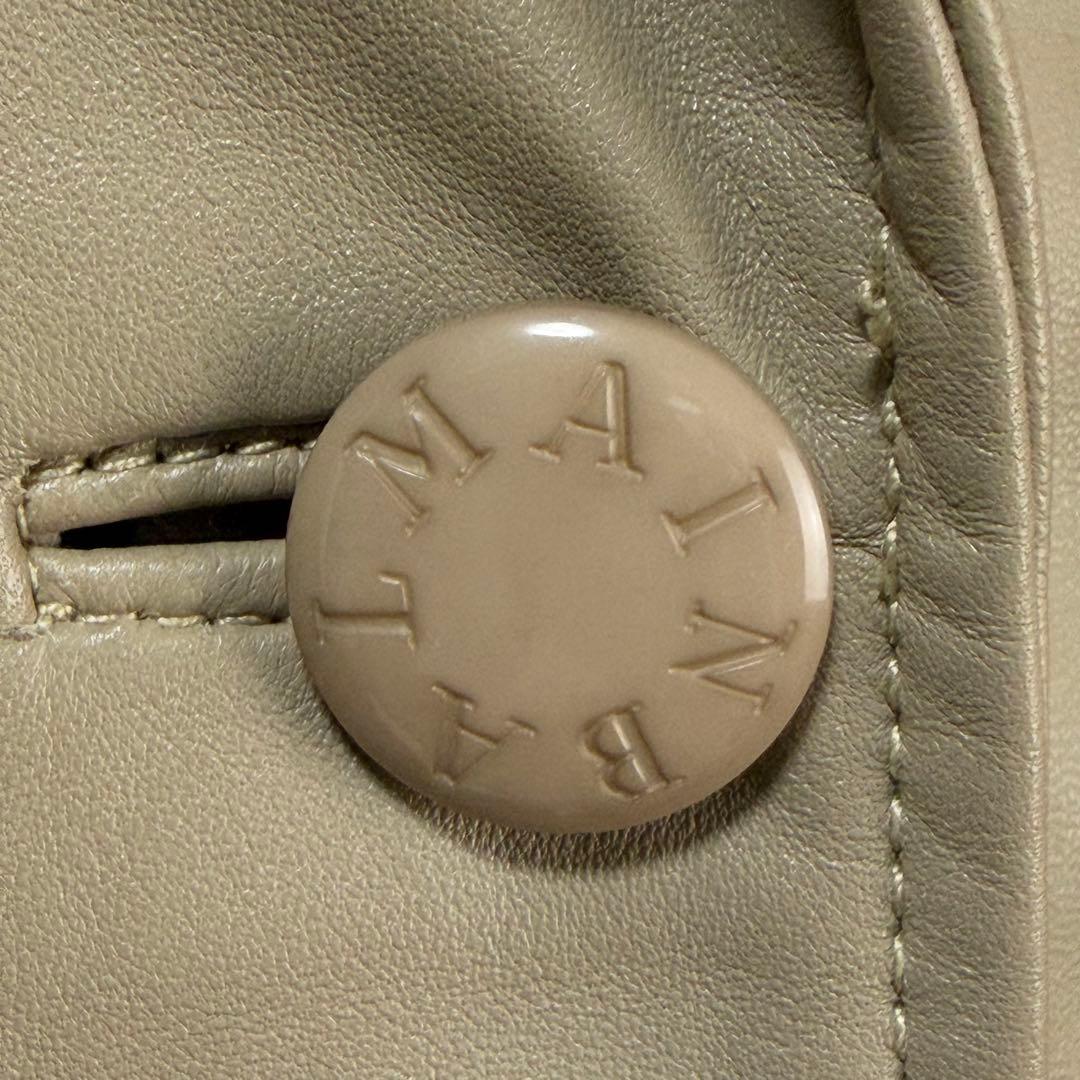 ☆最高級☆バルマン　レザージャケット　テーラードジャケット　ラムレザー&シルク