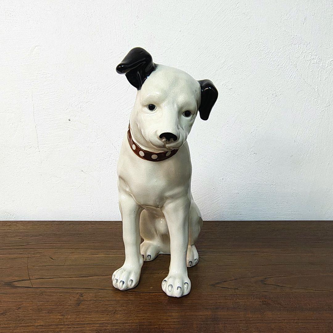 美品【Victor】ビクター 陶器 ニッパー犬 H31.5cm
