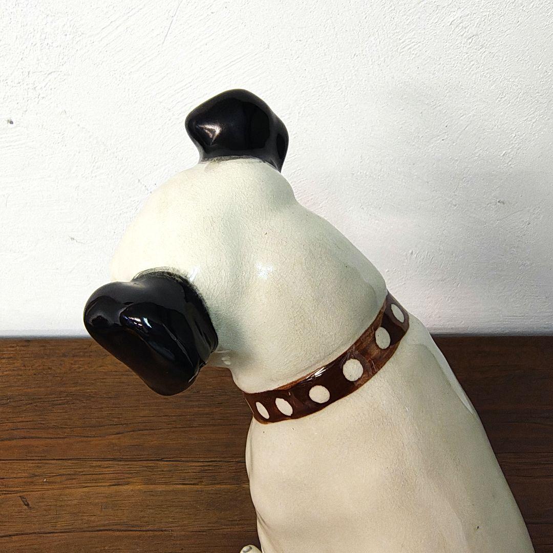 美品【Victor】ビクター 陶器 ニッパー犬 H31.5cm